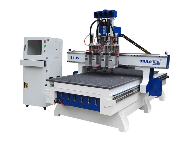 3 Axis CNC Machine with Four Spindles